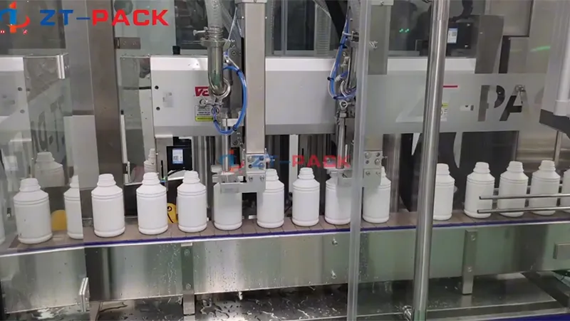 Piston Servo Two Nozzle Tracking Filling Machine