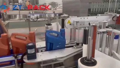 Double Sided Labeling Machine for Square Lubricating Oil Bottle