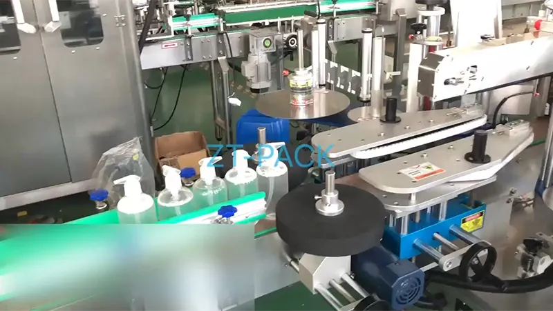 Round Bottle Double Sided Labeling Machine
