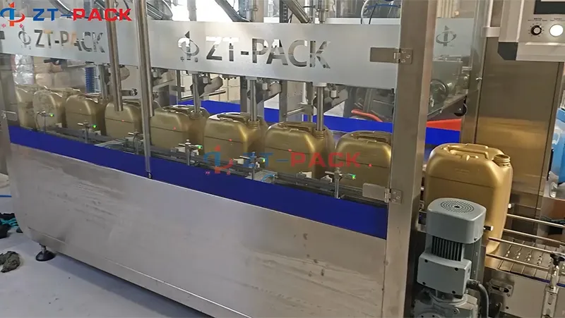 6-Nozzle Lubricant Oil Weighing Filling Line